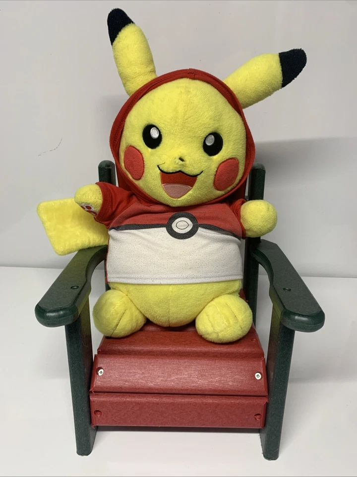 Стул Adirondack зеленый и красный из поливуда для куклы плюшевый 14 дюймов миниатюрный праздничный - Изображение 4 из 4