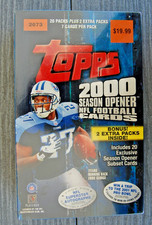 2000 Topps Season Opener NFL Football Cards Factory Sealed Box 22 Packs RC Stars