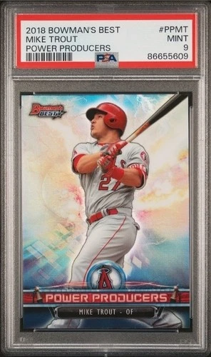 ⚾ Mike TROUT *Power Producers* PSA 9 2018 Bowman's Best #PPMT POP 19 🔥 Mint