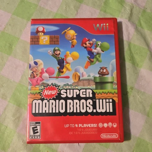 New Super Mario Bros. Wii (Nintendo Wii) CIB Tested, Case Art Damage