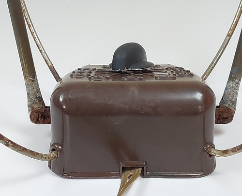 Vintage Rembrandt marrone bachelite TV doppio interruttore di controllo VHF UHF antenna orecchio di coniglio - Foto 16 di 24