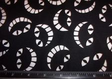 PC. OF BLACK WHITE JOANN HALLOWEEN FABRIC, BTHY, 44"