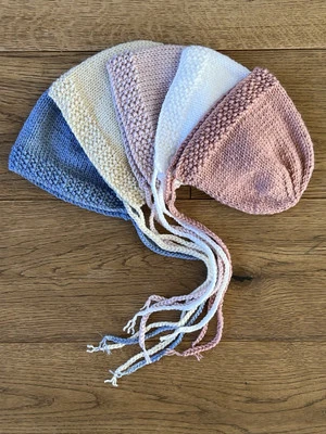 ADA OLIVER KNITS Knitting Pattern Baby Traditional Bonnet Hat Paper Copy Beginner DK 0-3 3-6 Mth