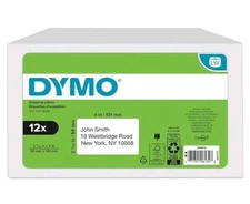 DYMO 30323 Standard Shipping Labels, White, 2-1/8'' x 4''  12 Rolls of 220