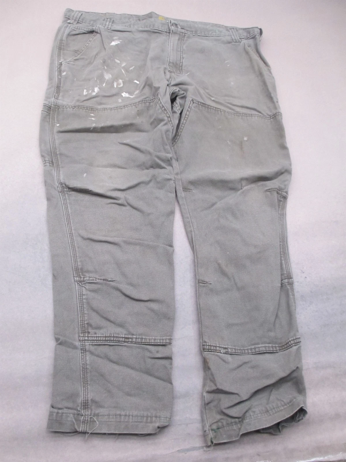 Carhartt Size M Womens Gray Pockets Canvas Durable Utility Work Zip Capri 056