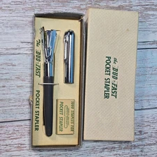Vtg 1950-1970s Duo-Fast Pocket Stapler With Original Box & staples - Works!