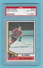 1974-75 Topps 163 Rick MacLeish Philadelphia Flyers! PSA 8 NM-MT! 18 PSA HIGHER!
