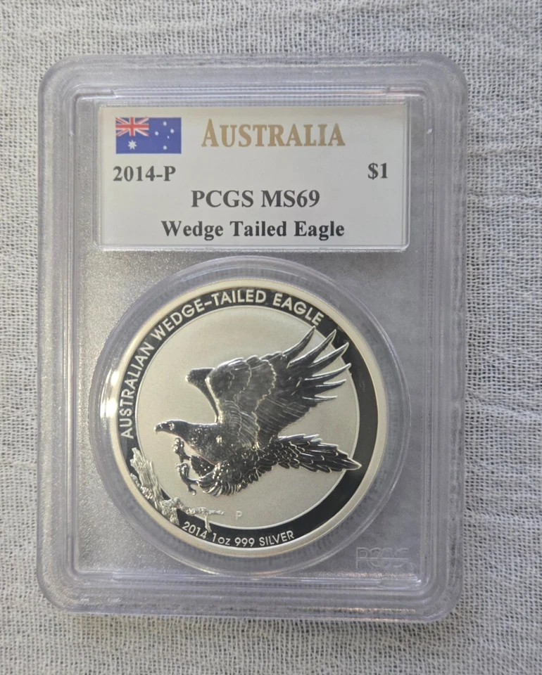 Australia 2014-P Wedge Tailed Eagle $1 PCGS MS 69 - Signed by John Mercanti - Image 2 of 4