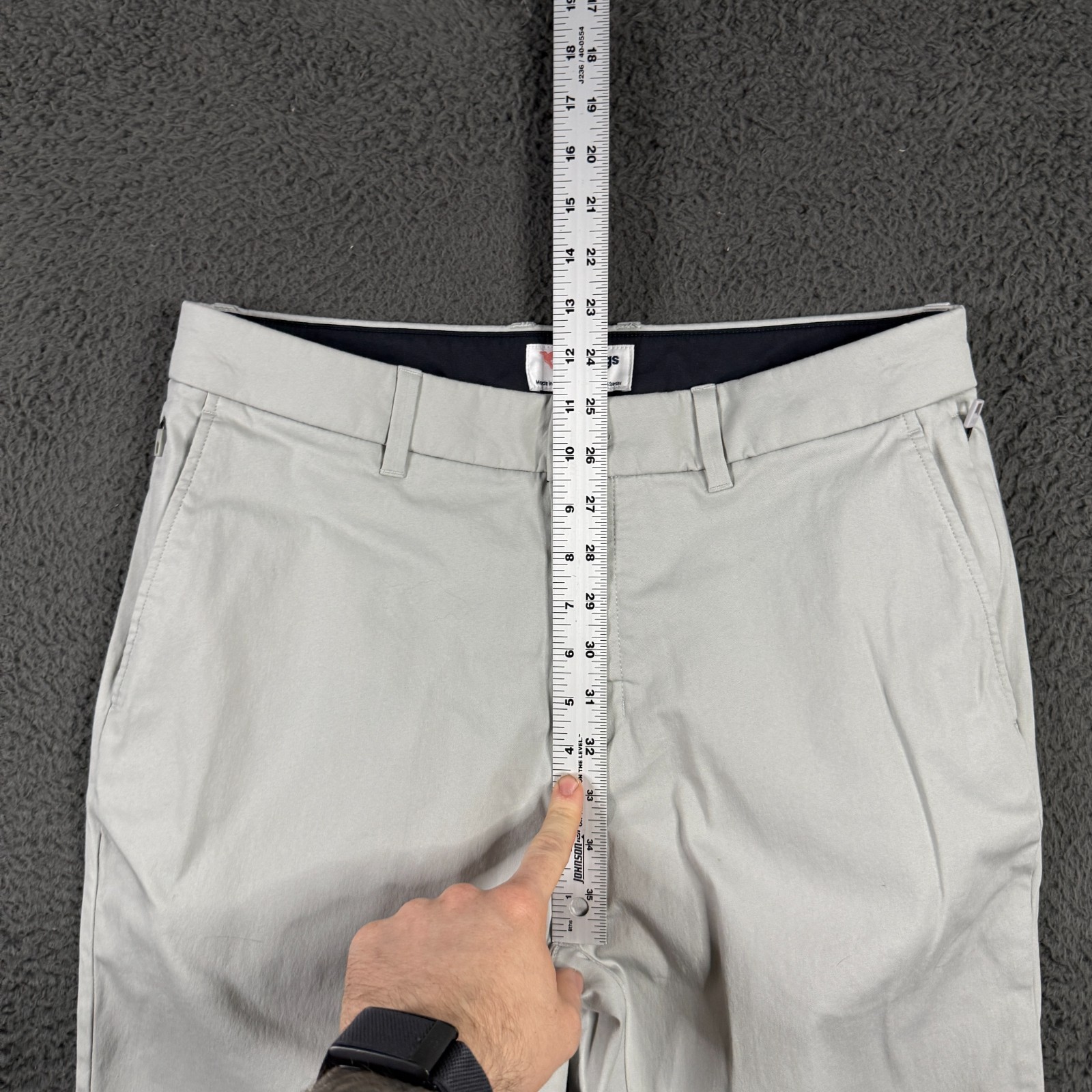 Birddogs Pants Mens 32x32 Gray Slim Fit Stretch Lined Athleisure Lightweight