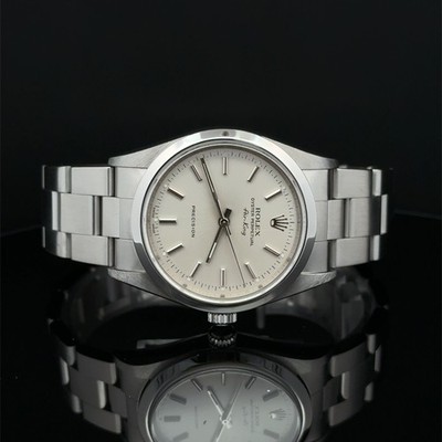 Rolex Air-King 14000M 34mm Silver Dial Steel Oyster Box Papers
