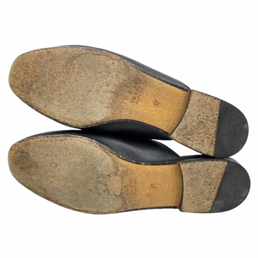 GUCCI Sandals Shoes Horse bit EU 37.0 US 7.0 Leather Black Authentic thumbnail 13