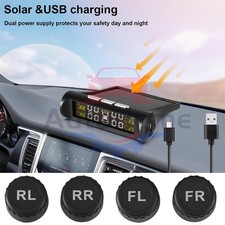 Wireless Car Solar Lcd Tire Pressure Monitoring System 4 External Sensors Wireless Car Solar Lcd Tire Pressure Monitoring System 4 External Sensors