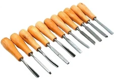 Hawk TZ7411 11 Pc Wood Carving Chisel Set – 5.5" Long Hand Tools for Carving