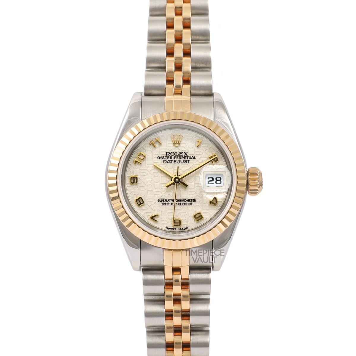 ROLEX LADY DATEJUST 79173 GOLD & S/STEEL 26MM IVORY JUBILEE