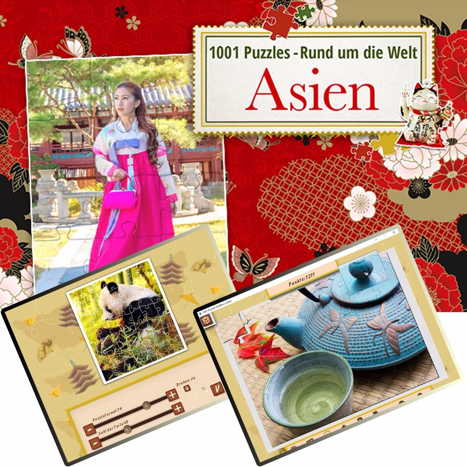 ⭐️ 1001 Puzzles - Rund um die Welt - Asien - PC / Windows - BLITZVERSAND ⭐️