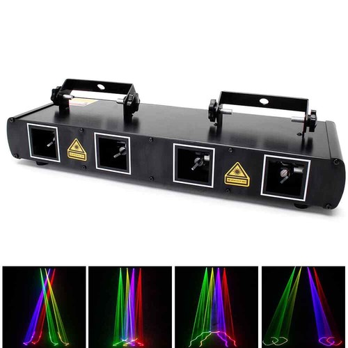 Luce laser palcoscenico 5 lenti 5 raggi RGBYC illuminazione DJ discoteca spettacolo luce proiettore DMX - Foto 16 di 25