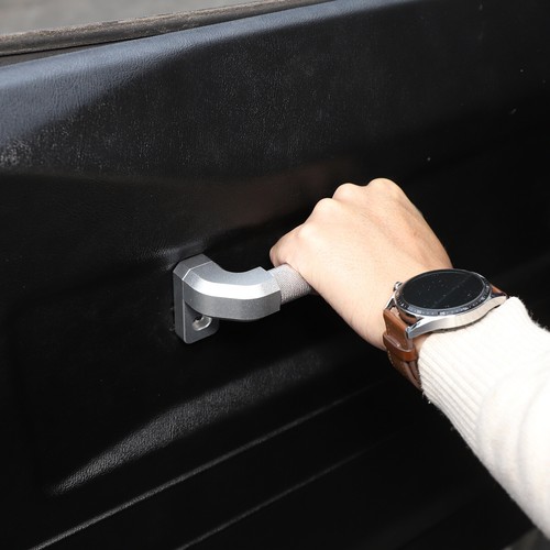 Silver Alloy Inner Door Grab Handle Trim Stick For Land Rover Defender 2004-2018 - Imagen 8 de 12