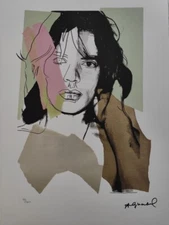 Andy Warhol Signed - Mick Jagger - Certificate Leo Castelli