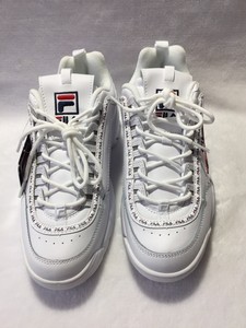 fila disruptor 2 premium repeat white navy red