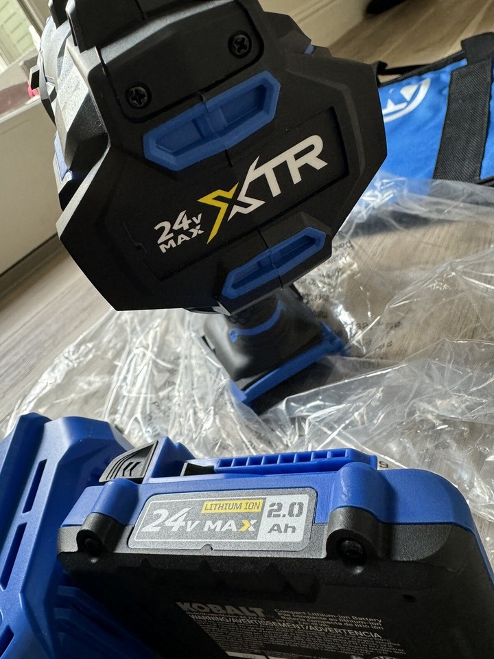 Kobalt 24v XTR Cordless 18g Brad Nailer Kit, Battery Charger Bag eBay