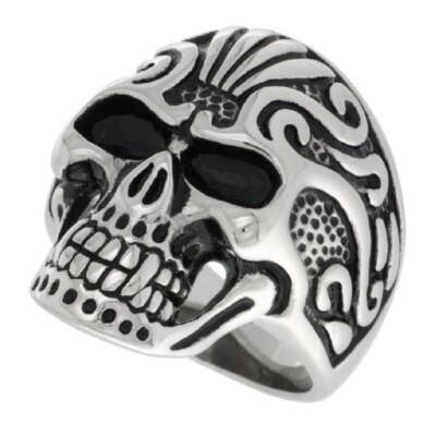 Teschio Anello Multi Clustered Skull in acciaio inox massiccio Teschio Anello Multi Clustered Skull in acciaio inox massiccio