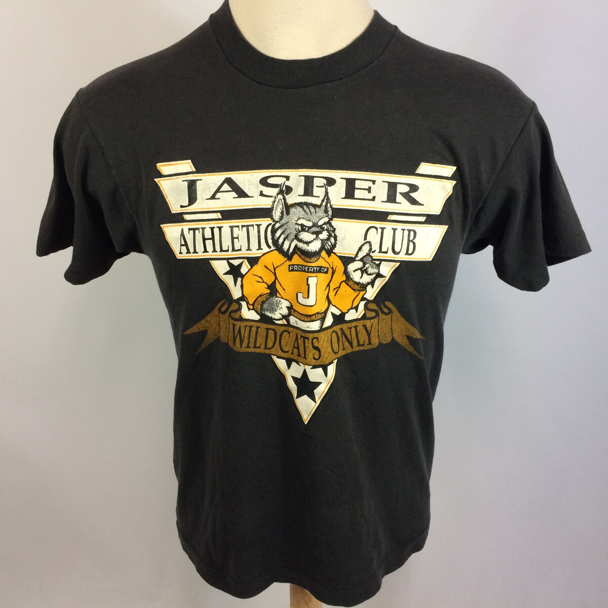 Vintage 80s Thin Distressed High School Mascot College Vintage 80s Thin Distressed High School Mascot College