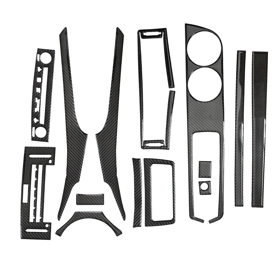 14Pcs Fit LEXUS IS250 IS350 13-17 Carbon Fiber Interior Full Kit Cover Trim USA - Image 2 of 4