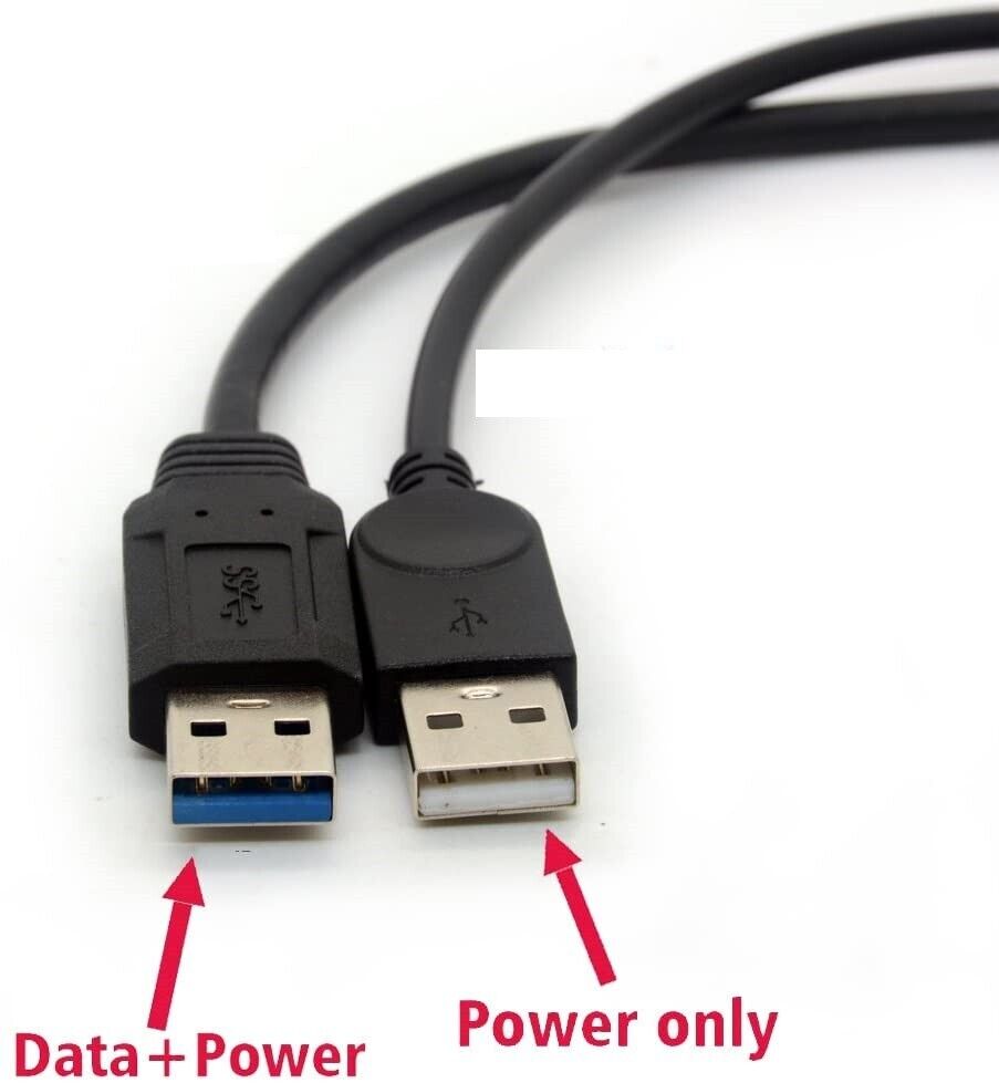 USB 3.0 Câble Double Alimentation Câbles Y Adaptateur Type A Mâle À Femelle