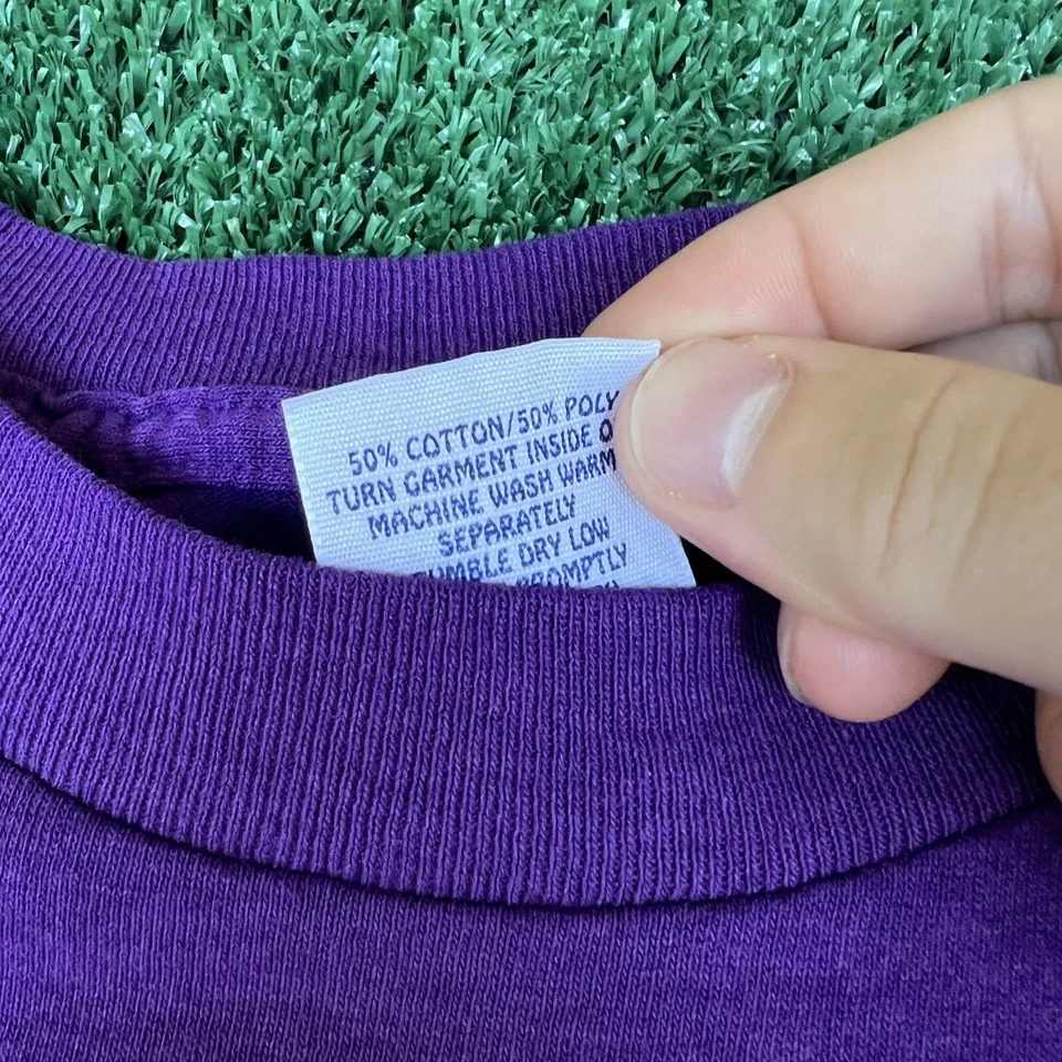 VTG State Nature T-Shirt Mens L / XL Blue Purple Black Florida West Virginia 90s - Image 4 of 4