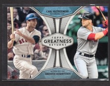 Carl Yastrzemski & Andrew Benintendi 2019 Topps Chrome - Greatness Returns