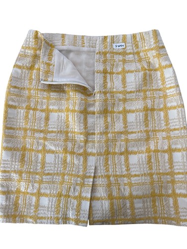 Falda lápiz amarilla Talbots para mujer talla 10P - Imagen 7 de 8