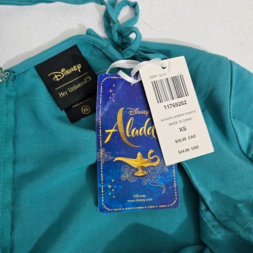NWT Disney Hot Topic Her Universe Aladdin Jasmine Romper Sz XS Embroidered Party - Picture 7 of 13