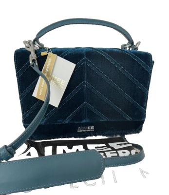 Aimee Kestenberg Velvet Expandable Crossbody - Mia Emerald  display picture 2