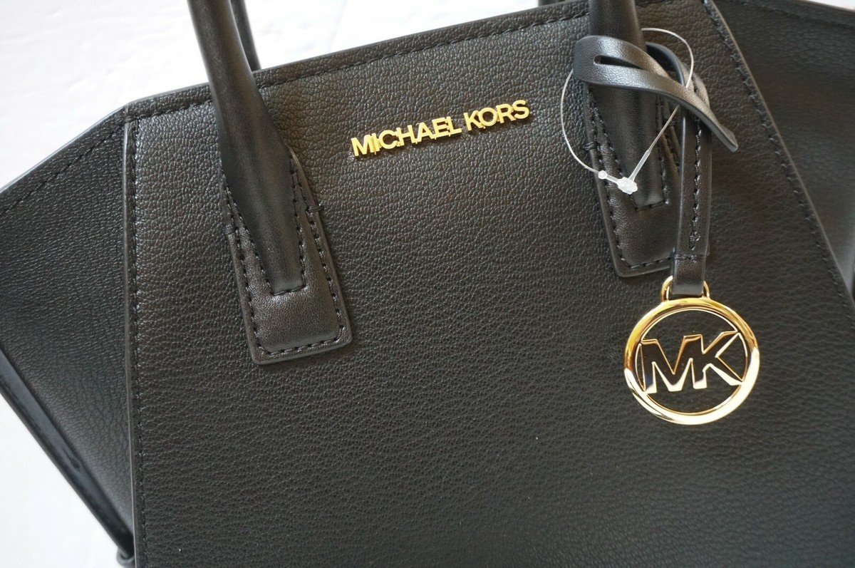 Michael Kors Avril Small TZ Satchel Shoulder Crossbody Leather Bag