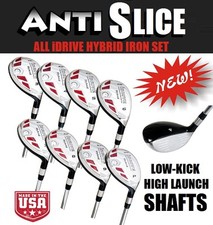 iDRIVE ALL HYBRID WOOD IRONS SET 5-PW  FREE SW  LW SENIOR GRAPHITE Jumbo Grips