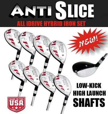 iDrive All Hybrid Graphite 3-4-5-6-7-8-9-PW Irons Senior Set + FREE Head Covers