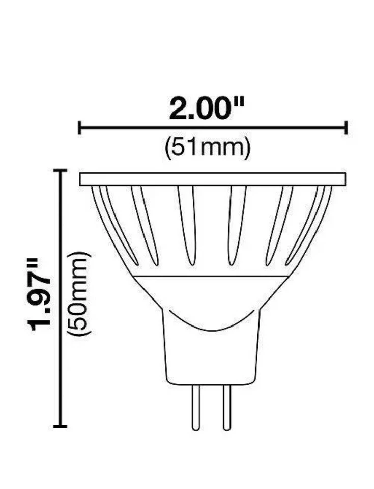 Halco ProLED 81069 MR16EXZ/827/LED 8W (50W Equal) 2700K MR16 GU5.3 Base Dimmable - Image 2 of 3