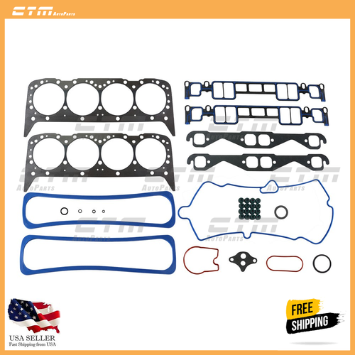 Chevy GMC Cadillac OHV Gaskets Full Gasket Set For 96-02 Chevrolet GMC Cadillac 5.7L V8 Vortec OHV Engine (VIN R) - Complete Kit Sbc Vortec Intake Gaskets
