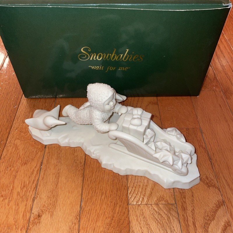 New Department 56 Snow Babies “Wait for me” Retired Collectible Figurine