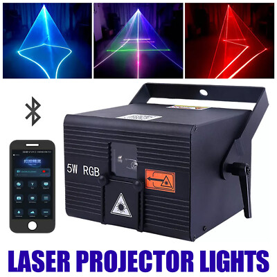 5W RGB ILDA Laserlicht Animation DMX DJ Showlaser Strobe Bühnenlicht Lasereffekt