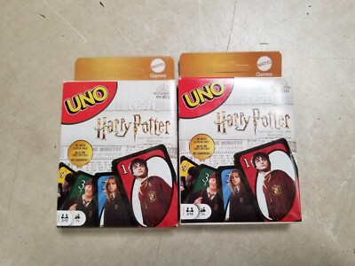 Lot of 2 - Uno Harry Potter Family Card Game - Mattel Games