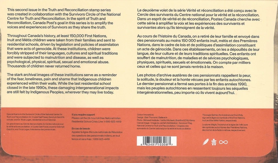 🍁Canada  #3997-3400  "Truth & Reconciliation"   Brand New  2023 First Day Cover - Image 2 of 2