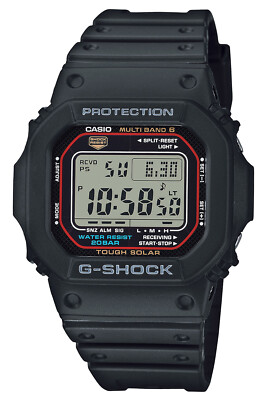 CASIO G-Shock The Origin Digital Funk-Solar-Herrenuhr Schwarz GW-M5610U-1ER