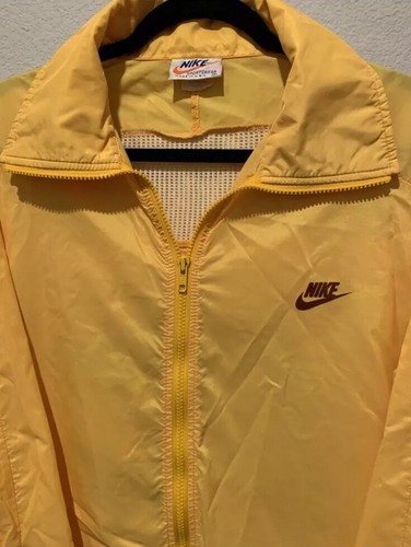VTG Nike Western Michigan Windbreaker Jacket Yellow XL 70s 80s OG SMU Track USA - Picture 4 of 9