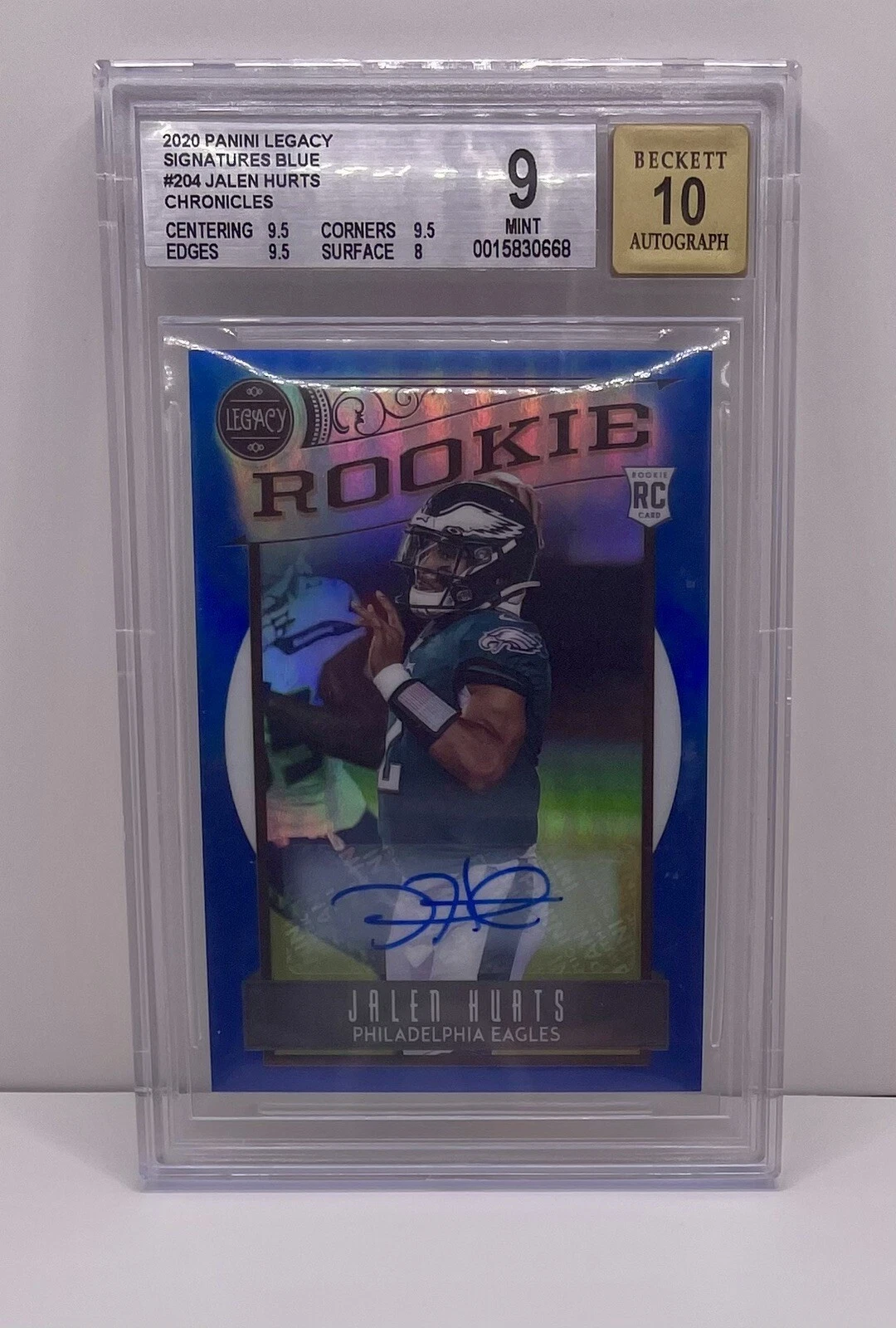 Jalen Hurts Panini Chronicles Legacy #204 Signature-Blue