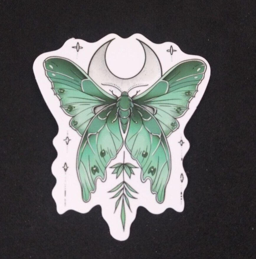 Beautiful Unique Nighttime Moth Sticker 2.18