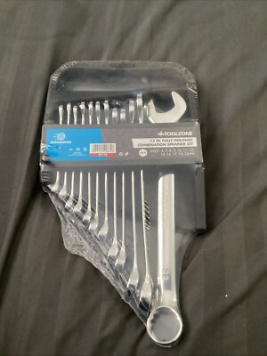 Toolzone 12 Pce Fully Polished Combination Spanner Set 6- 22 Mm Sizes