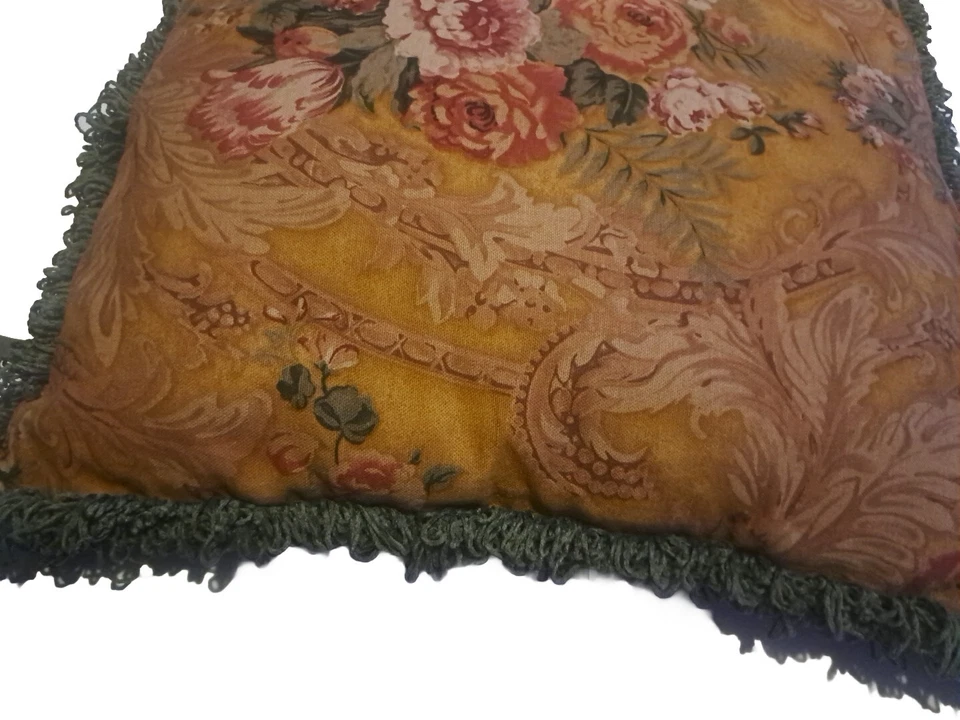 Funda Almohada Sofá Vintage Cojín Borla Floral Decoración del Hogar 21"X21"  Foto 3 de 4