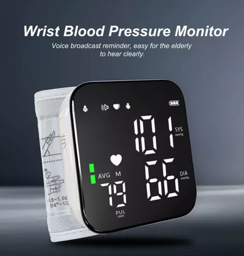 Automatic Digital Wrist Blood Pressure Monitor BP Machine Cuff LED Heart Rate - Picture 6 of 13