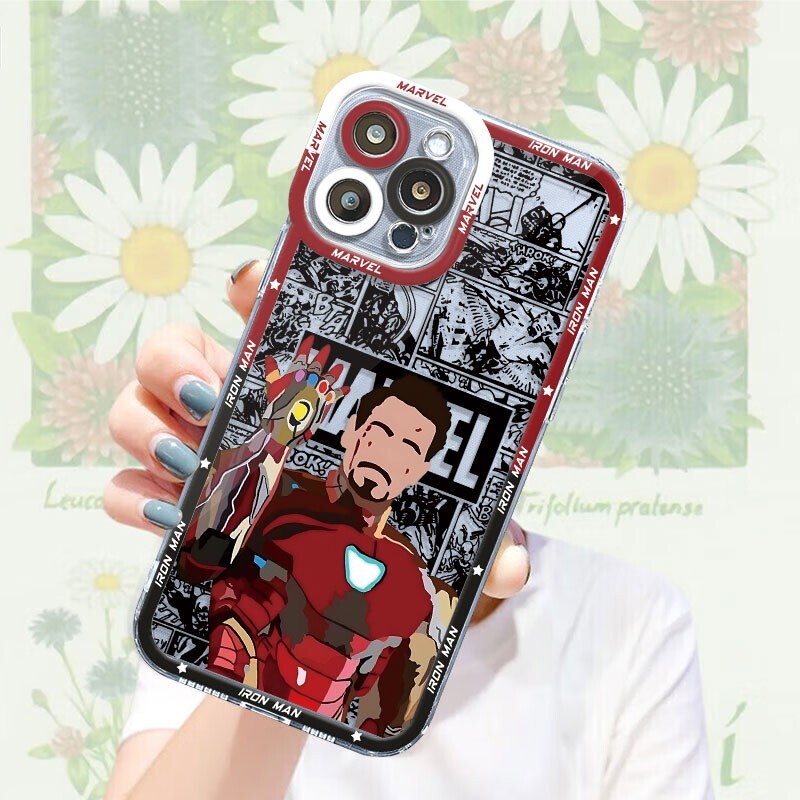 Marvel Hero Phone Case, Iron Man, Loki, Donny, Clear Back